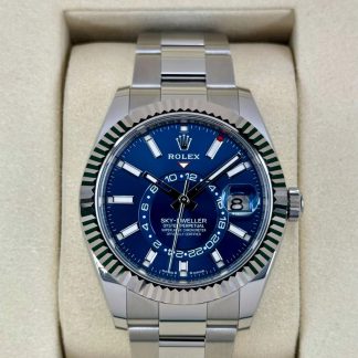 【Super Clone】RLX  Sky-Dweller 42mm Stainless Steel Blue Dial Oyster - 336934