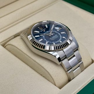 【Super Clone】RLX  Sky-Dweller 42mm Stainless Steel Blue Dial Oyster - 336934