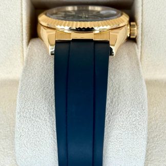 【Super Clone】RLX  Sky-Dweller 42mm Yellow Gold Black Dial Oysterflex - 336238