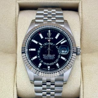 【Super Clone】RLX  Sky-Dweller 42mm Stainless Steel Black Dial Jubilee - 336934