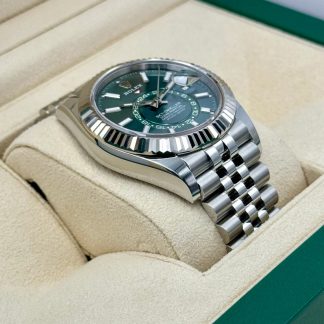 【Super Clone】RLX  Sky-Dweller 42mm Stainless Steel Green Dial Jubilee - 336934