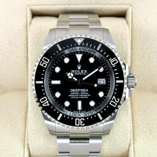 【Super Clone】Rolex Deepsea Black Dial and Bezel Oyster Bracelet 44mm Watch  m136660-0006