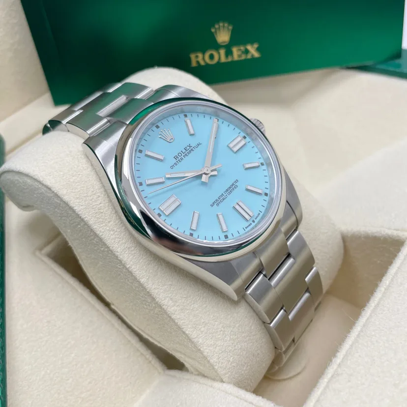 Rolex 124300 Oyster Perpetual 41mm Oyster Perpetual Turquoise Index Dial