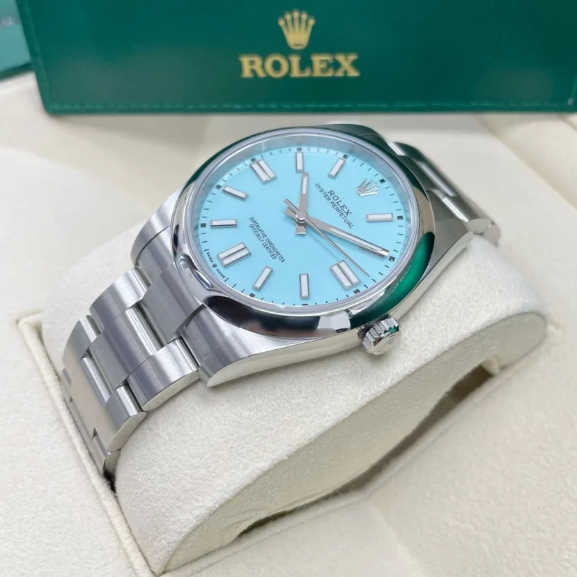 Rolex 124300 Oyster Perpetual 41mm Oyster Perpetual Turquoise Index Dial