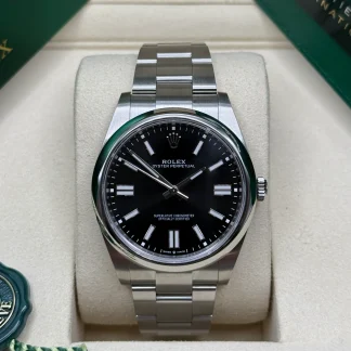 Rolex  Oyster-Perpetual 41mm 124300-0002 Stainless Steel Black Index Dial Watch