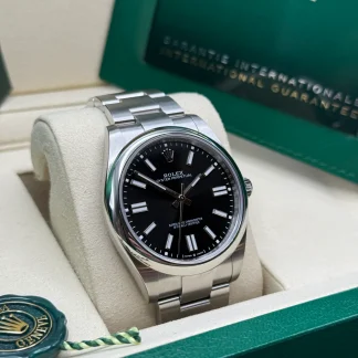Rolex  Oyster-Perpetual 41mm 124300-0002 Stainless Steel Black Index Dial Watch