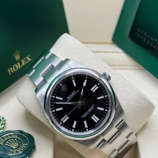 Rolex  Oyster-Perpetual 41mm 124300-0002 Stainless Steel Black Index Dial Watch