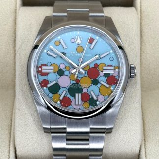 【Super Clone】ROyster Perpetual 2023 Swiss Replica Watch Celebration Dial Ref 124300