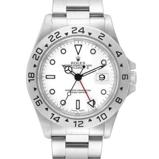 【Super Clone】Rolex Explorer II 16570 Stainless Steel White Dial 40MM Mens Replica Watch