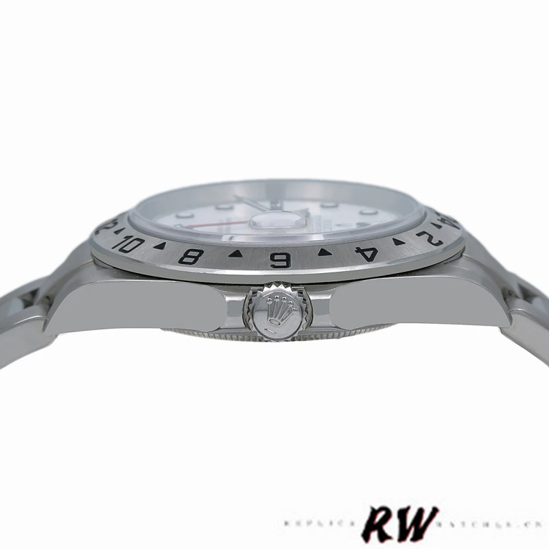 【Super Clone】Rolex Explorer II 16570 Stainless Steel White Dial 40MM Mens Replica Watch