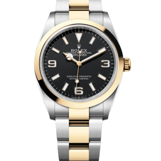【Super Clone】Rolex Explorer 36 Black Dial Yellow Gold M124273 0001 Women's Watch