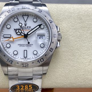 【Super Clone】Rolex Explorer II m226570 0001 Stainless Steel White Dial 42MM Mens Replica Watch
