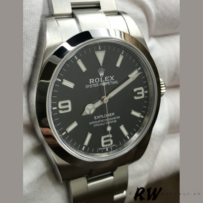 【Super Clone】Rolex Explorer 214270 Black Luminous Dial Stainless Steel 39MM Mens Replica Watch