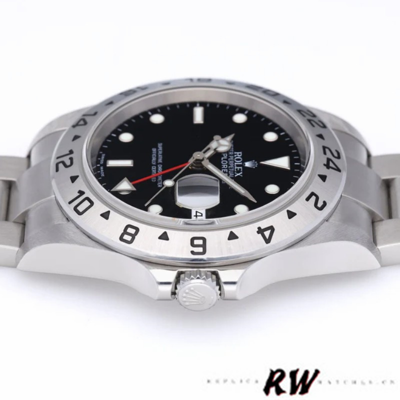 【Super Clone】Rolex Explorer II 16570 Stainless Steel Black Dial 40MM Mens Replica Watch