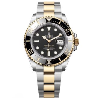 【Super Clone】Rolex Sea-Dweller 126603 Solid Gold & Oystersteel Black Dial Men’s Watch