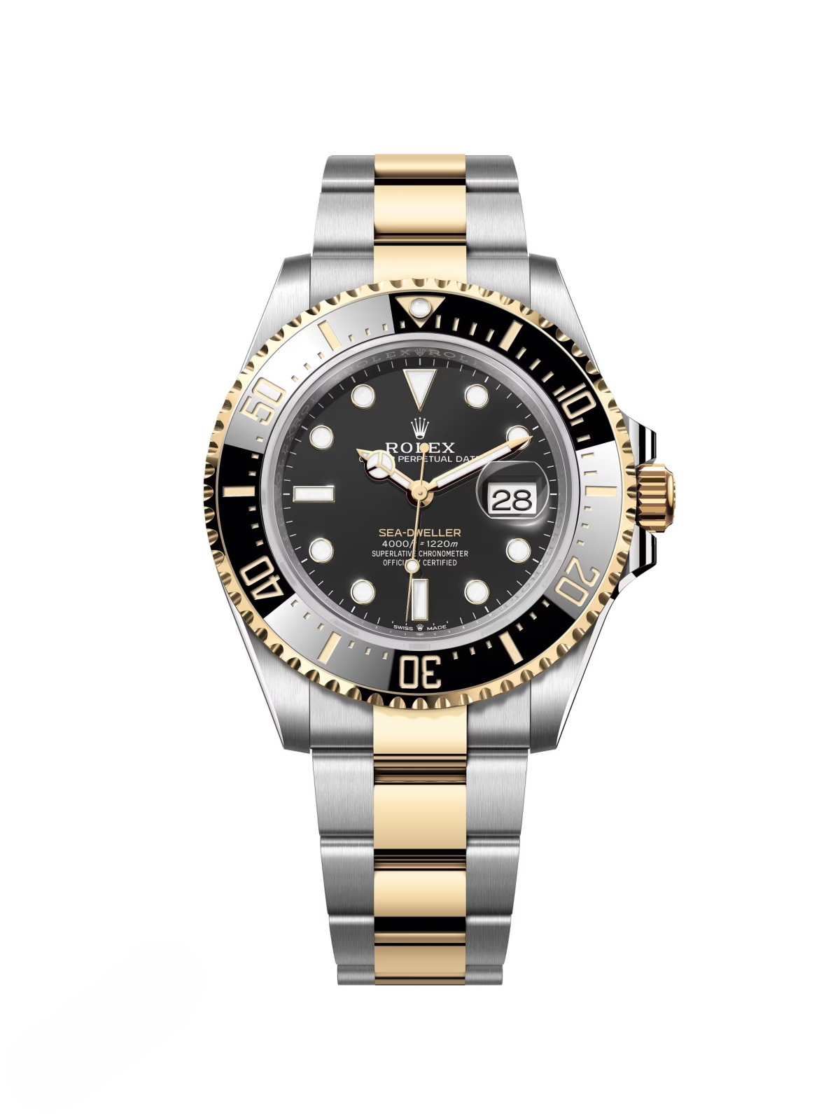 【Super Clone】Rolex Sea-Dweller 126603 Solid Gold & Oystersteel Black Dial Men’s Watch