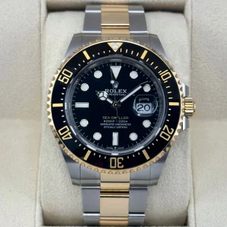 【Super Clone】Rolex Sea-Dweller 126603 Solid Gold & Oystersteel Black Dial Men’s Watch