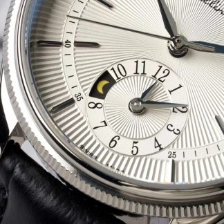 【Super Clone】Rolex Cellini Dual Time 50529 Silver Sunburst Dial Brown Leather Strap 39mm Mens Replica Watch
