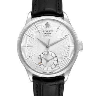 【Super Clone】Rolex Cellini Dual Time 50529 Silver Dial 39mm Mens Replica Watch
