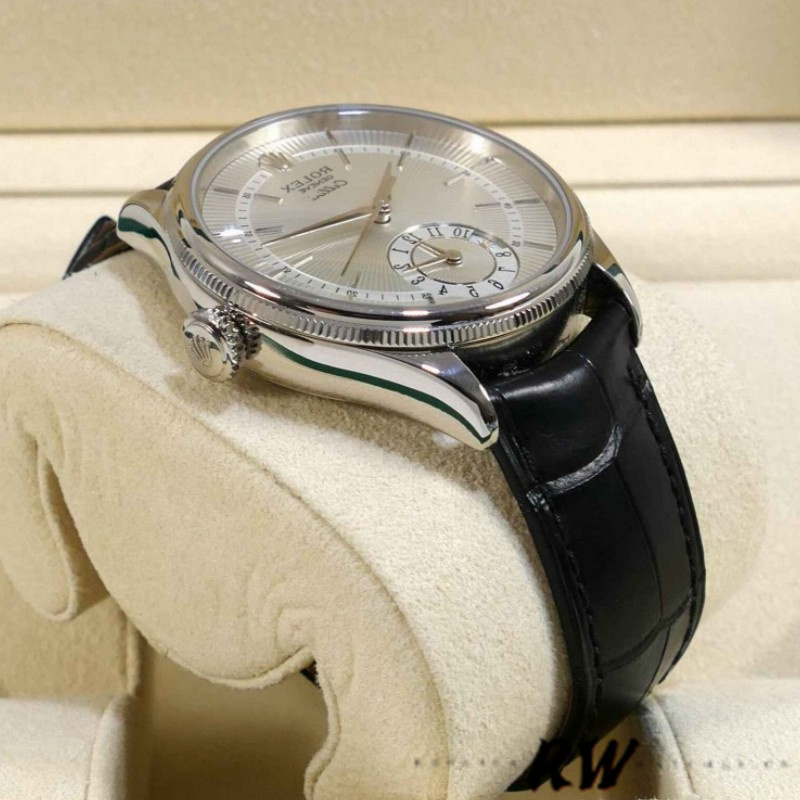 【Super Clone】Rolex Cellini Dual Time 50529 Silver Dial 39mm Mens Replica Watch