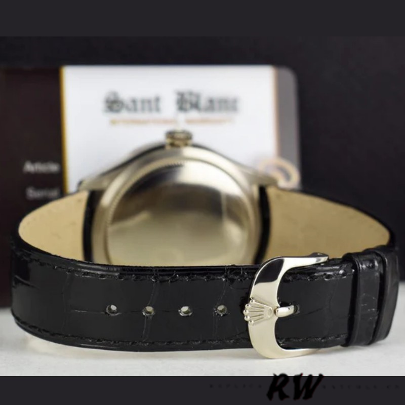 【Super Clone】Rolex Cellini Dual Time 50529 Black Guilloche Dial 39mm Mens Replica Watch