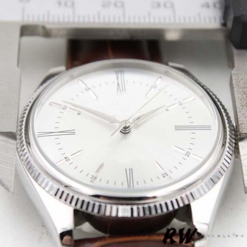 【Super Clone】Rolex Cellini Time 50509 Brown Leather Strap White Dial 39mm Mens Replica Watch