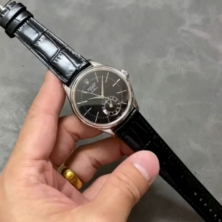 【Super Clone】Rolex Cellini Dual Time 50529 Black Dial White Gold 39mm Mens Replica Watch
