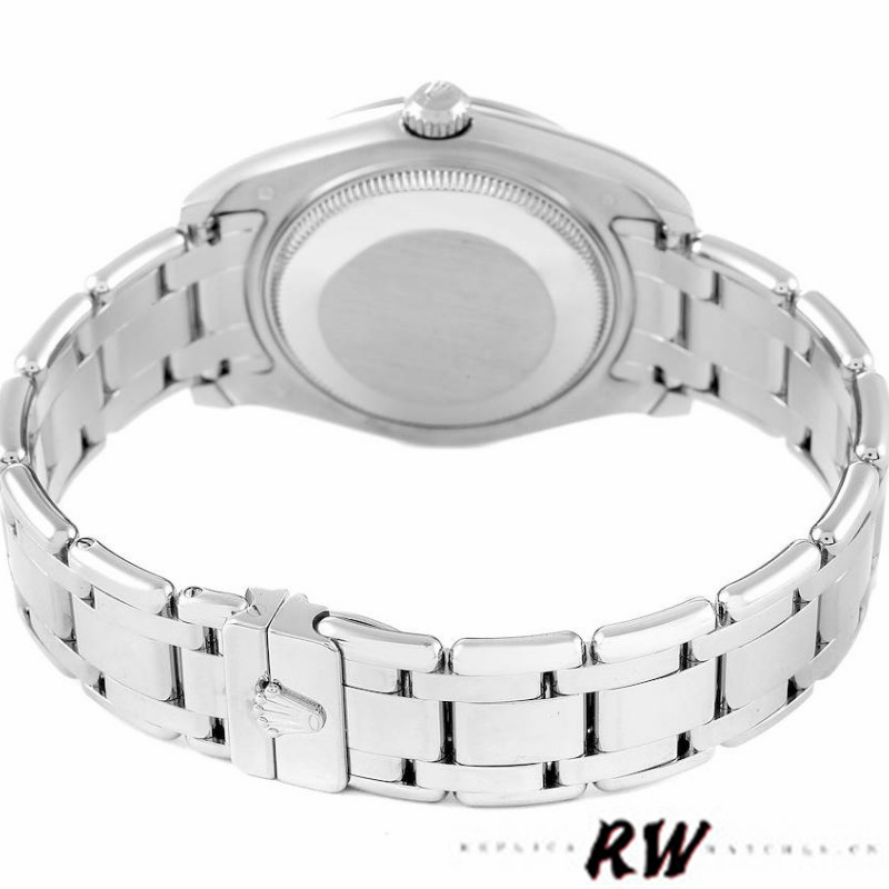 【Super Clone】Rolex Pearlmaster 81339 White MOP Diamond Dial 34mm Lady Replica Watch