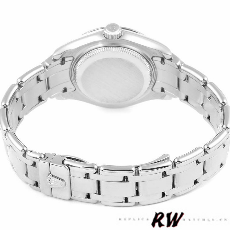 【Super Clone】Rolex Pearlmaster 80319 White Dial Diamond 29MM Lady Replica Watch