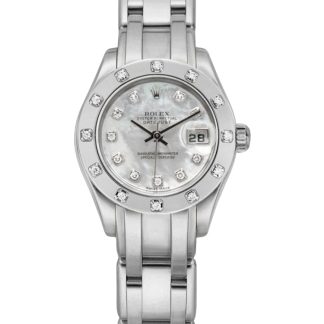 【Super Clone】Rolex Pearlmaster 80319 MOP Diamond Dial 29MM Lady Replica Watch