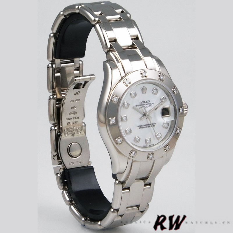 【Super Clone】Rolex Pearlmaster 80319 MOP Diamond Dial 29MM Lady Replica Watch