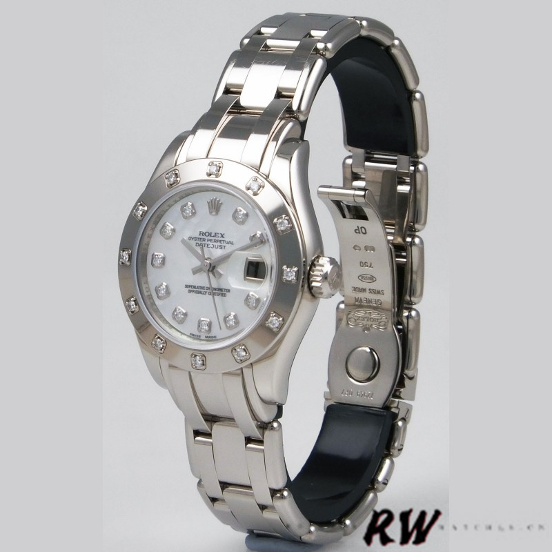【Super Clone】Rolex Pearlmaster 80319 MOP Diamond Dial 29MM Lady Replica Watch