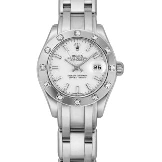【Super Clone】Rolex Pearlmaster 80319 White Dial 29MM Lady Replica Watch