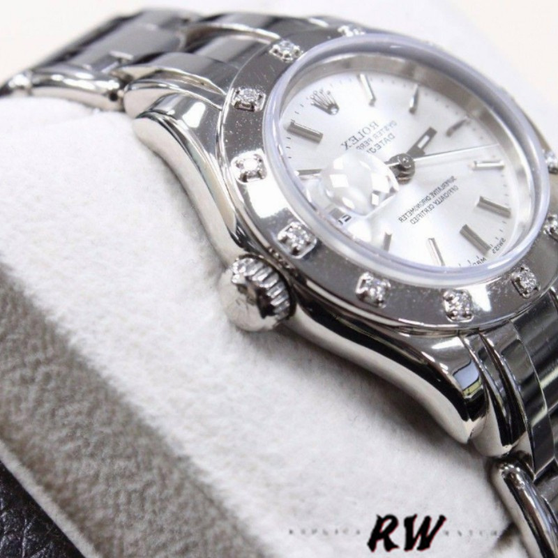 【Super Clone】Rolex Pearlmaster 80319 White Dial 29MM Lady Replica Watch