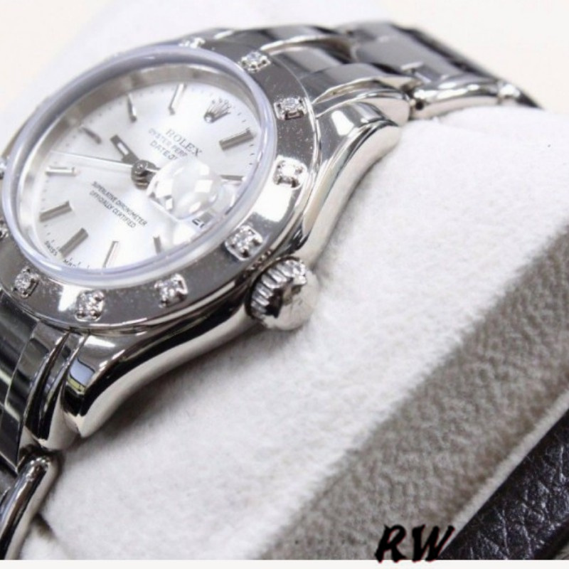 【Super Clone】Rolex Pearlmaster 80319 White Dial 29MM Lady Replica Watch