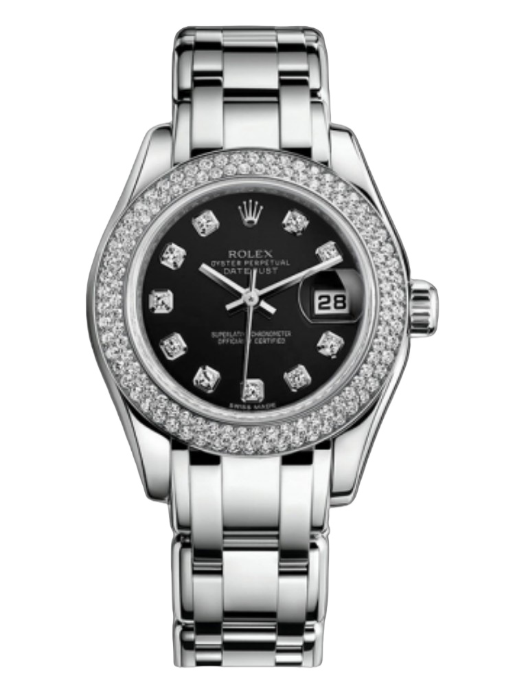【Super Clone】Rolex Masterpiece Pearlmaster 80339 Diamant Bezel 29MM Lady Replica Watch