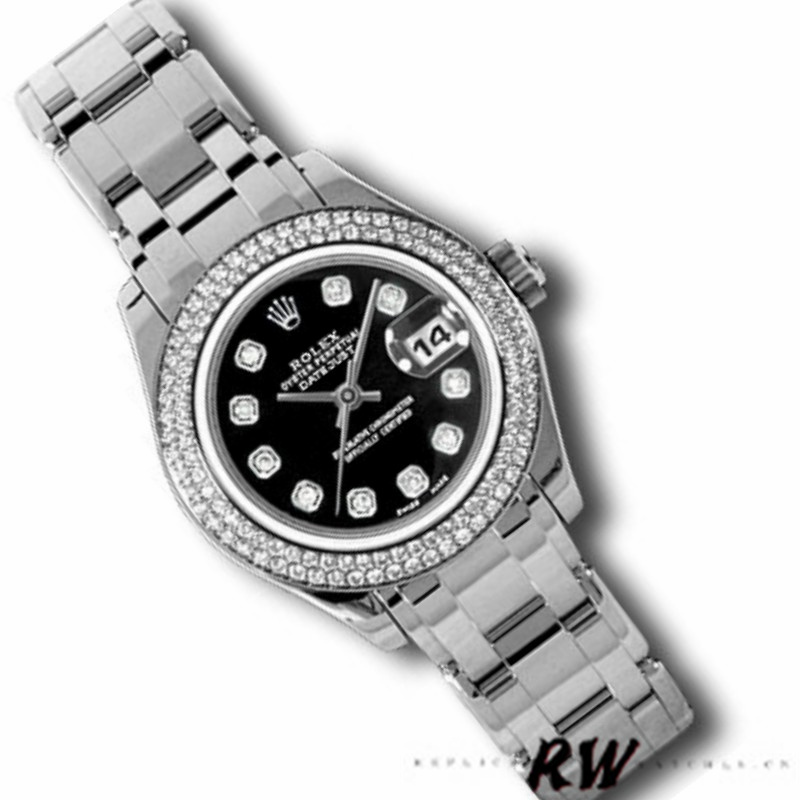 【Super Clone】Rolex Masterpiece Pearlmaster 80339 Diamant Bezel 29MM Lady Replica Watch