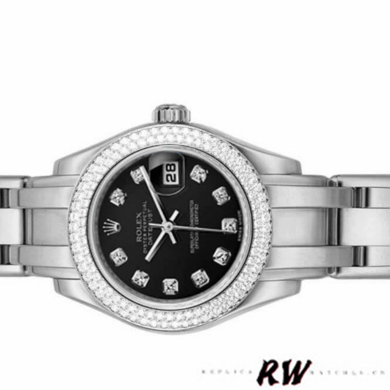 【Super Clone】Rolex Masterpiece Pearlmaster 80339 Diamant Bezel 29MM Lady Replica Watch