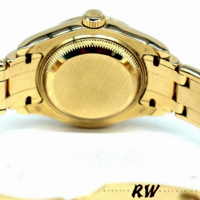 【Super Clone】Rolex Pearlmaster 80298 Yellow Gold MOP Dial 29MM Lady Replica Watch