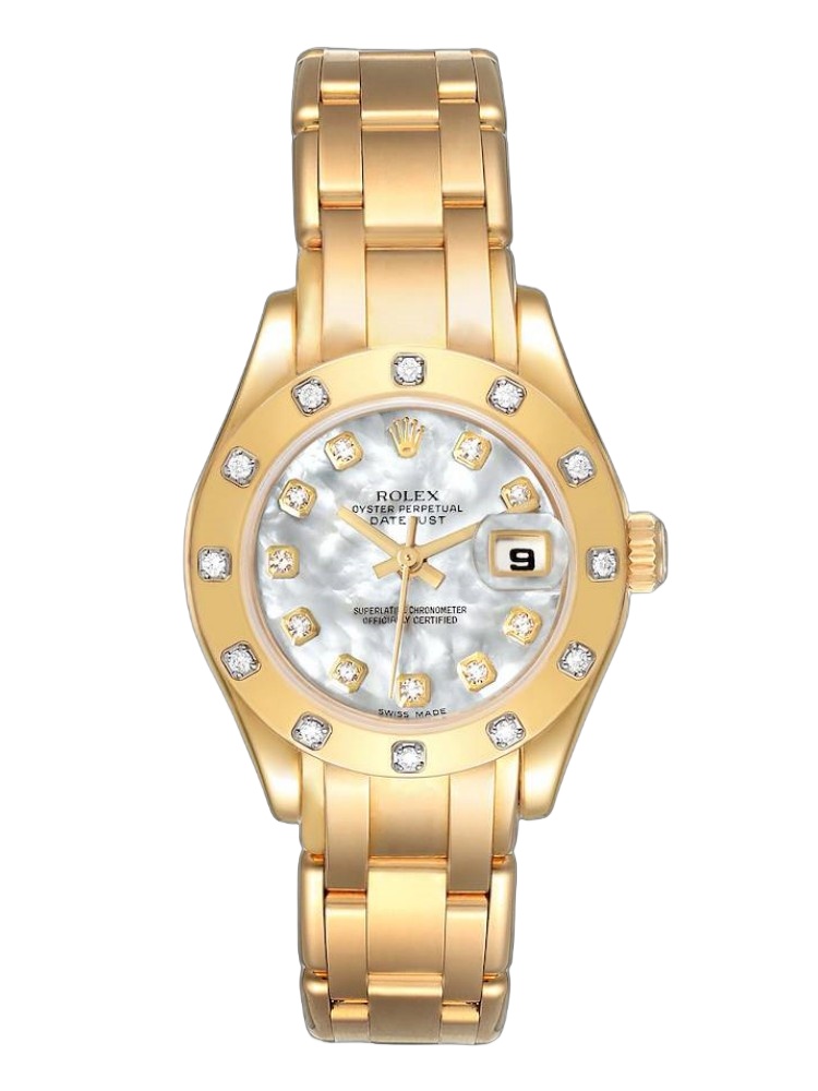 【Super Clone】Rolex Pearlmaster 80318 MOP Diamond Dial 29MM Lady Replica Watch