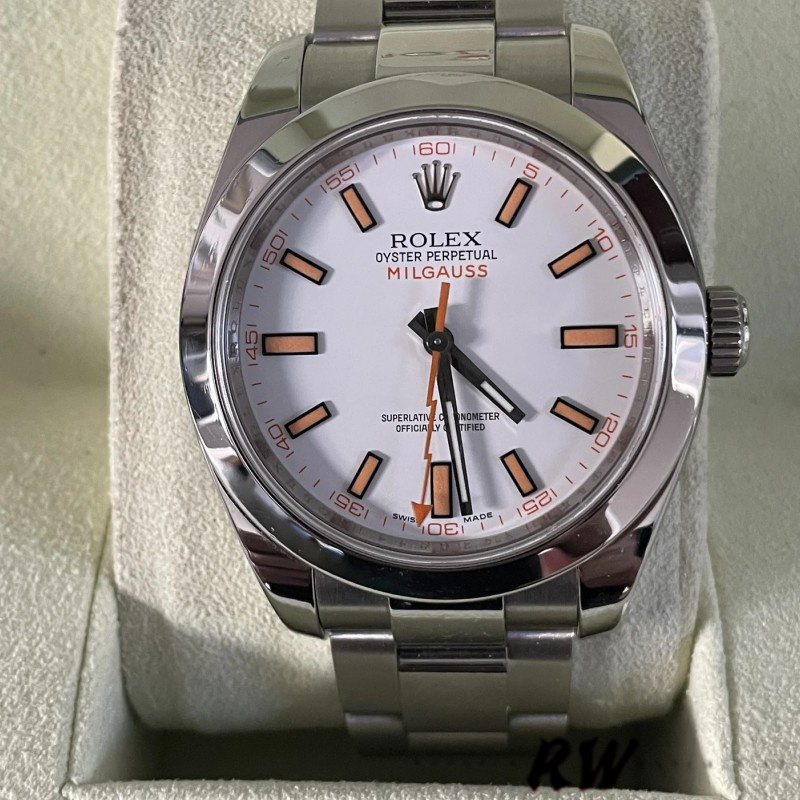 【Super Clone】Rolex Milgauss 116400 Automatic White Dial 40mm Mens Replica Watch