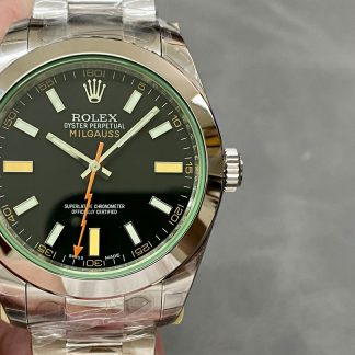 【Super Clone】Rolex Milgauss 116400GV Stainless Steel Black Dial 40MM Mens Replica Watch