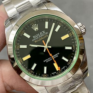 【Super Clone】Rolex Milgauss 116400GV Stainless Steel Black Dial 40MM Mens Replica Watch