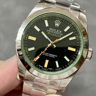 【Super Clone】Rolex Milgauss 116400GV Stainless Steel Black Dial 40MM Mens Replica Watch