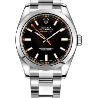 【Super Clone】Rolex Milgauss 116400 Stainless Steel Black Dial 40mm Mens Replica Watch