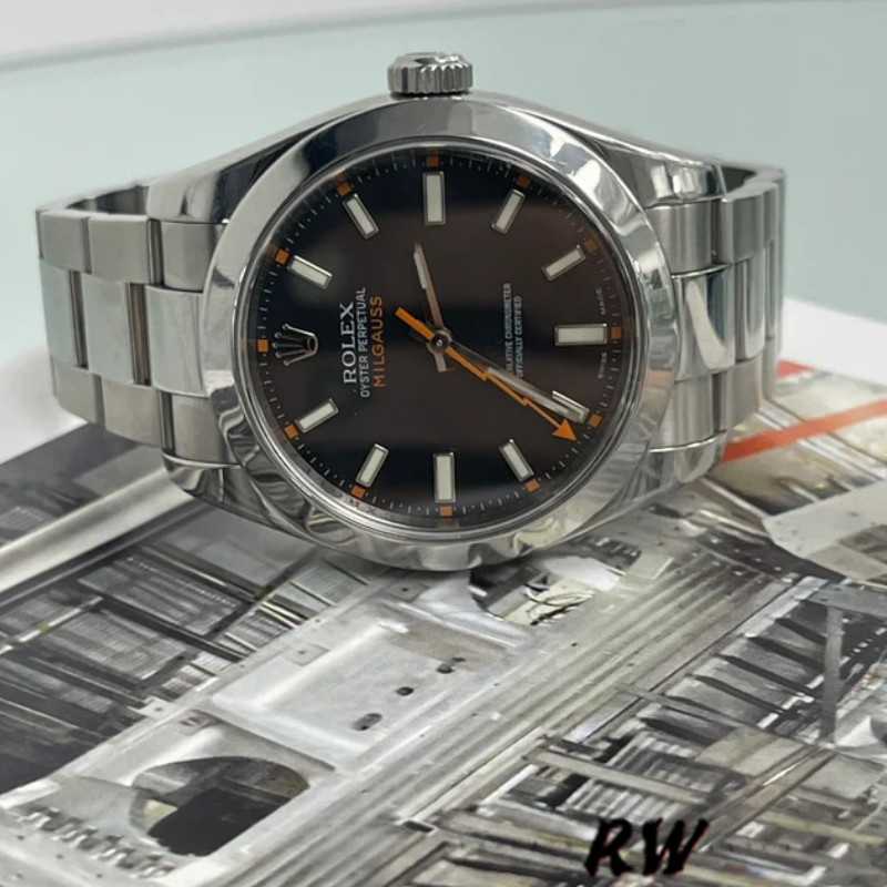 【Super Clone】Rolex Milgauss 116400 Stainless Steel Black Dial 40mm Mens Replica Watch