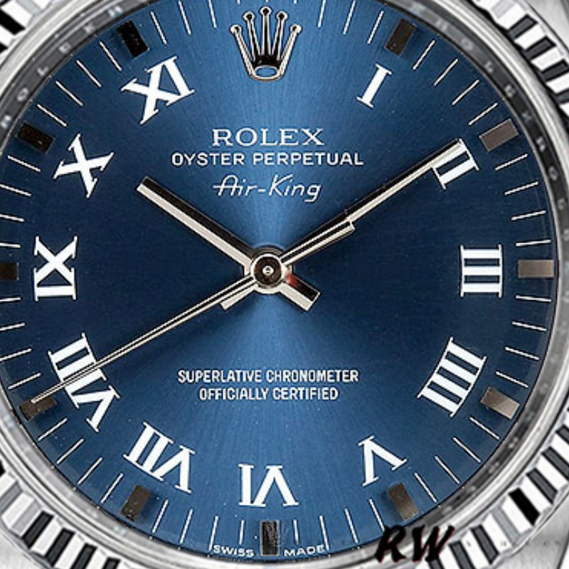 【Super Clone】Rolex Oyster Perpetual Air-King 114234 Blue Dial 34mm Unisex Replica Watch