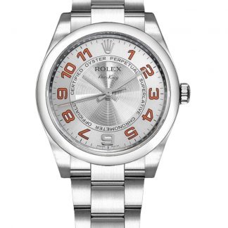 【Super Clone】Rolex Oyster Perpetual Air-King 114200 Concentric Silver Dial 34mm Unisex Replica watch