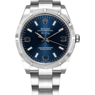 【Super Clone】Rolex Oyster Perpetual Air King 114210 Blue Dial 34mm Unisex replica watch