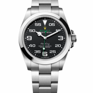 【Super Clone】Rolex Air-King Stainless Steel Black Arabic Dial 116900 40mm Mens Replica Watch